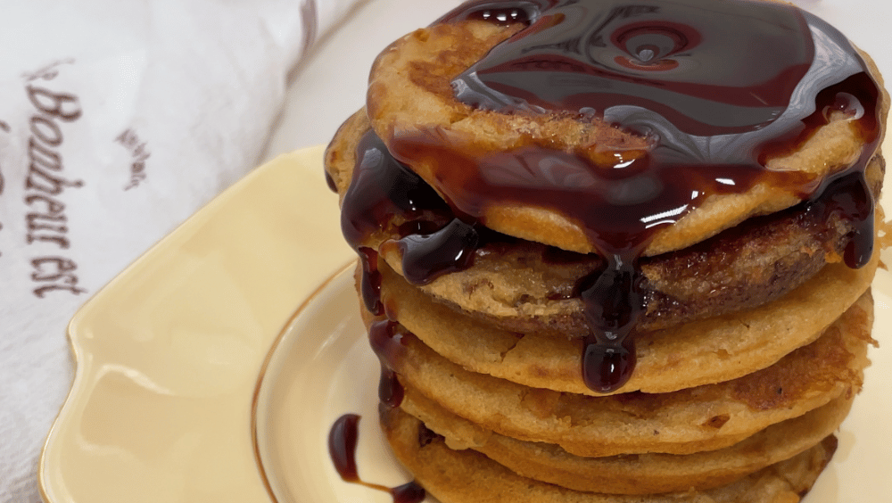 gluten free pancake with dates and cardamom